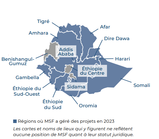 carte interventions de MSF