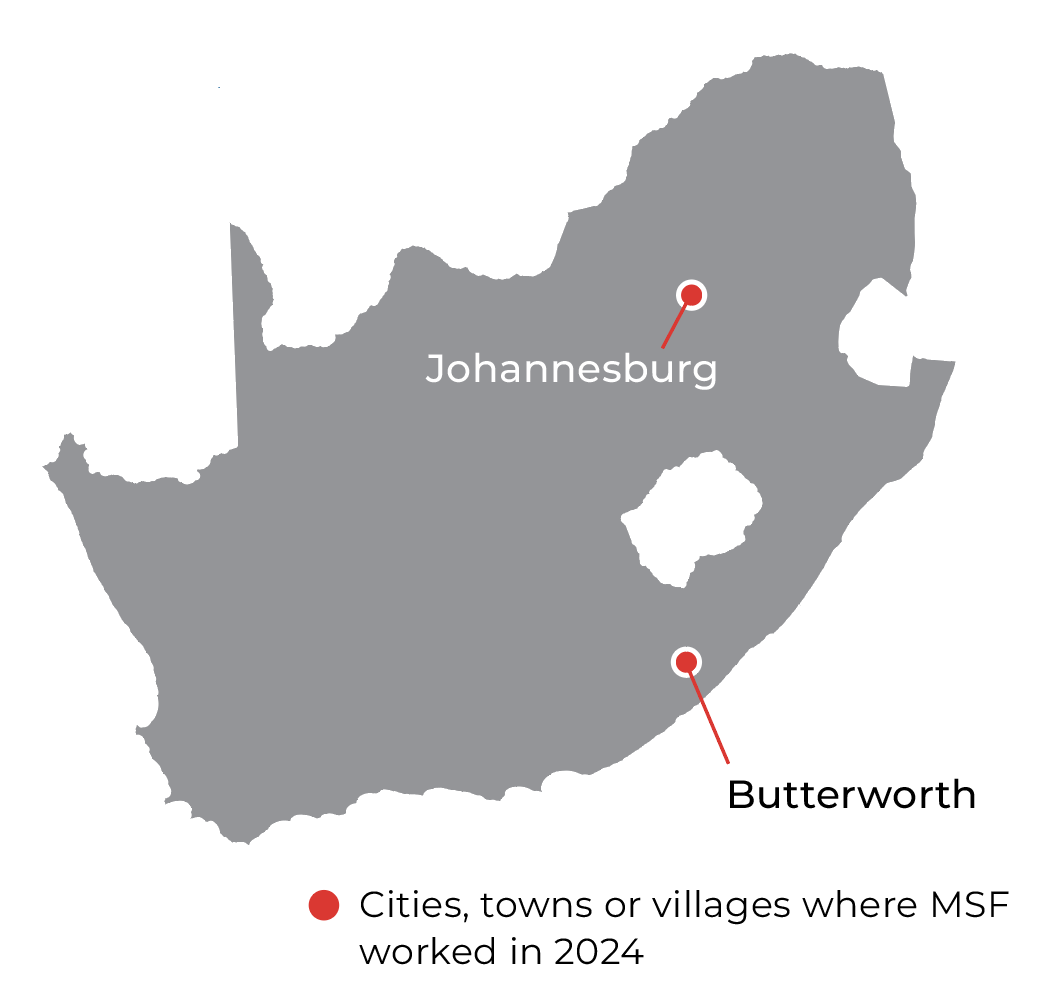MAP ACTIVITIES MSF SOUTH AFRICA