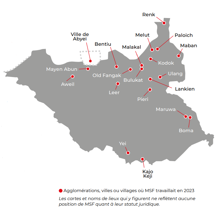 carte Soudan du Sud