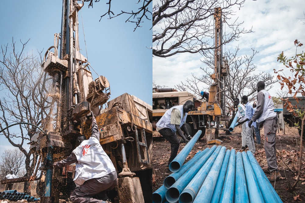 L'équipe MSF en plein forage. © Njiiri Karago, 4 mars 2022